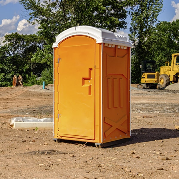 how often are the portable restrooms cleaned and serviced during a rental period in Loyal OK